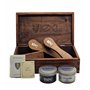 IEXI Ethic Kit - Kit avec Boîte en Bois pour Soins et Entretien Cuir Chaussures