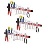 Bakaji Lot de 3 barres magnétiques aimantées murales pour outils de travail et couteaux