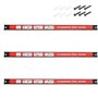 Bakaji Lot de 3 barres magnétiques aimantées murales pour outils de travail et couteaux, kit de montage inclus (3 x 46 cm)