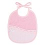 Filet - Bavoir Bébé à Broder | Pour Bébé de 0 à 6 mois | Fabriqué en Italie (Rose)