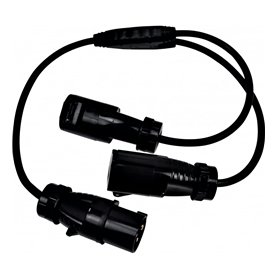 Séparateur électrique CEE 16A 3 pôles Câble industriel adapté pour Camping Camper Lumières de scène Double prise électrique indu