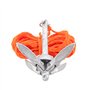 GATE14® Kit Mini Ancre grappin Pliable en Acier galvanisé 0,7 kg et Ligne d'amarrage