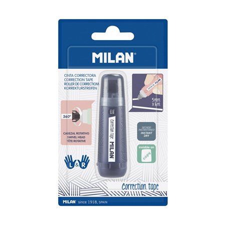 MILAN Blister Ruban correcteur cylindrique 5 mm x 6 m série 1918