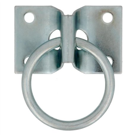 Amig - Plaque avec Anneau | Plaque 70 x 45 mm ; Anneau Ø7 x 50 mm | Anneau Mobile Soudé avec Plaque de Fixation | Fixation pour