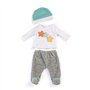 Miniland Pyjama 2 pièces pour poupée Gris 40 cm