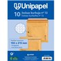 Unipapel Lot de 10 enveloppes rembourrées en kraft avec papier bulle intérieur