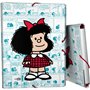 Grafoplás | Classeur scolaire 3 rabats | Carton doublé | Couverture rigide | Taille Folio | Collection Design Mafalda puces | Ce