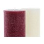 Bougie DKD Home Decor Blanc Rouge Noël 9 x 9 x 15 cm (2 Unités)