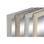 Miroir mural DKD Home Decor Blanc Beige Gris foncé 36 x 2 x 66 cm (4 Unités)