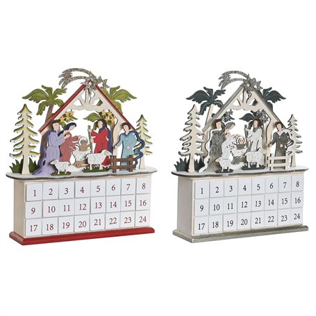 Calendrier de lAvent DKD Home Decor Bois 34 x 8