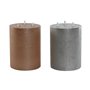Bougie LED DKD Home Decor Doré Argenté 15 x 15 x 20 cm (AA) (2 Unités)