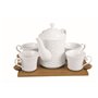 Ensemble de tasses à café Home ESPRIT Blanc Bambou Porcelaine