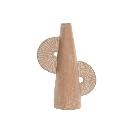 Vase Home ESPRIT Marron Clair Terre cuite Naturel 24 x 12 x 36 cm