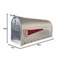 Arregui E2101 American Style Boîte aux lettres simple Aluminium Acier inoxydable L (magazines et enveloppes C4) 22 x 48 x 17 cm