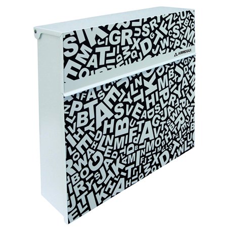 ARREGUI Plate E6512 Boîte aux Lettres en Acier avec sérigraphie « Words »