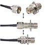 Boobrie Connecteur UHF Femelle à UHF Femelle Connecteur Coaxial SO239 UHF Femelle Coupleur RF SO239 Montage sur Panneau à Bride