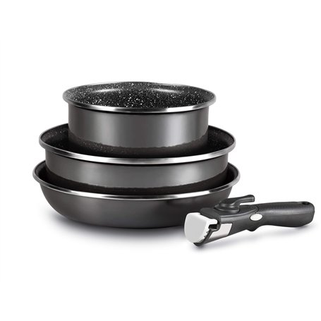 MAGEFESA K2 Cristal Batterie Cuisine Induction avec poignée amovible. Set Casserole 20 cm