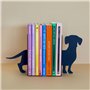 Balvi Serre-Livres Teckel Couleur Noir Support de Livres pour étagère en Forme de Chien 2 unités Méta
