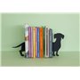 Balvi Serre-Livres Teckel Couleur Noir Support de Livres pour étagère en Forme de Chien 2 unités Méta