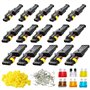 RUNCCI-YUN 15 Kits 2 Broches 3 Broches 4 Broches Voiture Étanche Connecteur Électrique