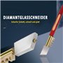 Outil de coupe de verre, coupe de verre diamant très résistant pour couper du verre jusqu'à 8 mm d'épaisseur – Snapper en laiton