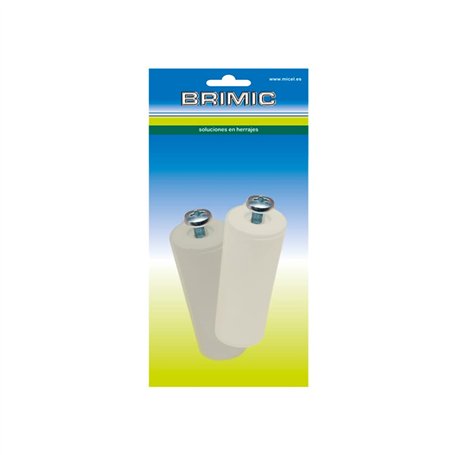 MICEL 91781 Lot de 2 butées pour volet roulant avec vis en métal 6 métriques en plastique ivoire