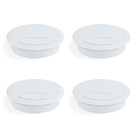 Emuca - Passe-câbles Rond encastrable de Ø80mm pour Table de Bureau