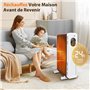 Aigostar Radiateur à Bain d'huile 2500W,13 Eléments.Chauffage Electrique,3 Modes, Minuterie 24h,Protection Contre la Surchauffe.