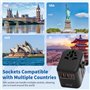 Great Jacob 45W Adaptateur de Voyage Universel dans Le Monde Entier avec PD45W, 2 USB, 2 USB C et 1 Prise AC, Adaptateur de Pris
