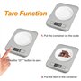 OcioDual Balance de Cuisine Électronique de Haute Précision 5000g/1g avec Écran LCD Rétroéclairé, 6 Unités et Fonction Tare Acie
