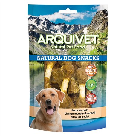 Arquivet Haltères de Poulet - Natural Dog Snacks - Snacks pour Chien - 100 g (Lot de 1)