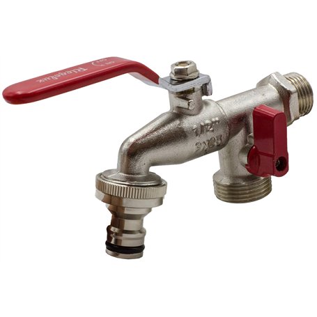 RIEGOLUX 303300 Robinet de Jardin en Laiton avec raccord Rapide