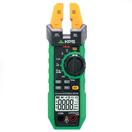 KPS-PA440 Pince Ampèremétrique Professionnelle à Mâchoire Ouverte - Multimètre Numérique pour Mesure de Courant AC 200A
