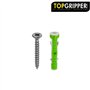 WOLFPACK LINEA PROFESIONAL - Blister Chevilles Topgripper bi-matière avec vis Ø 6 mm. 30 pièces chevilles ancrages universelles,
