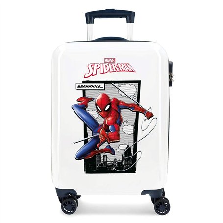 Marvel Spiderman Action Valise Trolley Cabine Bleu 37x55x20 cms Rigide ABS Serrure à combinaison 34L 2