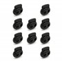 DOJA Barcelona | Arret de Cordon | Pack 10 | Stop Cordon 2 Trous | Largeur 25mm | en Plastique | Serre Cordon Oval Noir | pour C