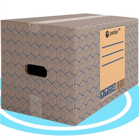 packer PRO Lot de 10 Boîtes en Carton pour Déménagement et Rangement avec Poignées