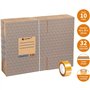 packer PRO Lot de 10 Boîtes en Carton pour Déménagement et Rangement avec Poignées et Ruban Adhésif, Carton Ultra Résistant, 43x