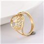 24 JOYAS Bague Arbre de Vie Doré Réglable Femme Alliance Famille et Cadeau Amour Femme, Métaux non précieux, Aucune pierre préci