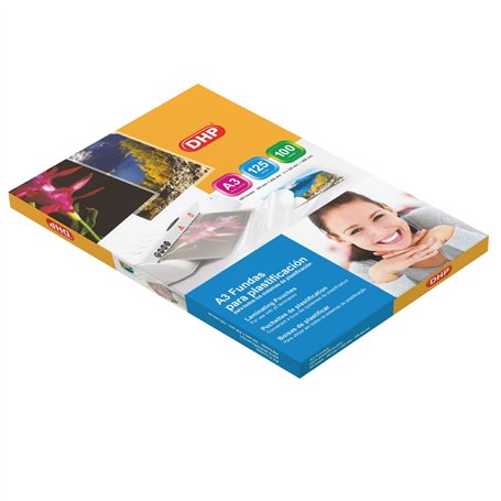 Lot de 100 pochettes plastifiées DHP Format A3 125 microns Brillant