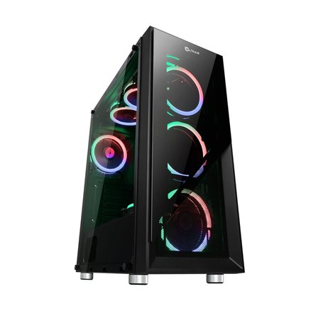 TALIUS Boîtier ATX Gaming Valkyria LED RGB USB 3.0 Boîtier d'ordinateur (Midi ATX Tower