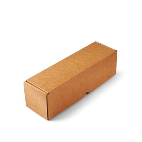 Boîte d'envois postaux allongée en micro canal couleur kraft très résistante. Envoyez des bouteilles. Pack de 50 unités. - M