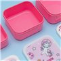 NERTHUS FIH 1326 Boîtes alimentaires empilables pour enfants, ensemble de 3 contenants pour enfants sans BPA, Licornes
