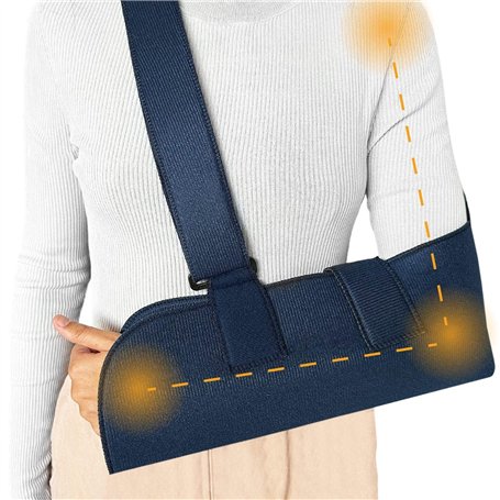 OrtoPrime Echarpe Bras Gauche et Droit BILATÉRALE - Porte Bras et Épaule - Immobilisation du Bras et de l’Épaule CONFORT - Maint