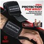 PORTENTUM Wrist Wraps Bande Poignet Musculation Unisex-Adult, Noir, Une Taille Unique Convient à Tous