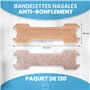 120 Patchs Nasaux Anti-Ronflement – Améliorent la Respiration & le Sommeil – Idéal Nuit & Sport
