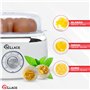 LELLACE Cuiseur à oeufs électrique, 400 W avec minuterie et alarme pour faire 1 à 7 oeufs durs, mollets ou bouillis. Bouilloire
