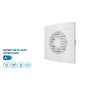 Ventilateur Extracteur de salle de bain 15 W d'air | Ultra silencieux (36 db) | Faible consommation (15 W) | Valve anti-moustiqu