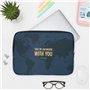 WONDEE Mr Wonderful Housse pour Ordinateur portablee 13 à 14" Pouces avec Phrase Romantique et Motif Carte du Monde, Compatible