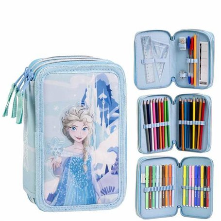 Pochette crayons Frozen Bleu foncé 12